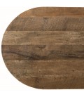 Table basse ovale bois Teck recyclé et métal SULA