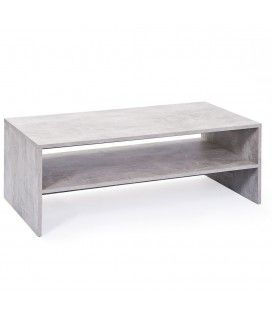 Table basse gris béton avec sous plateau 115 cm Cambridge