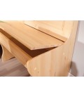 Table d'angle avec chaises + banc en bois de pin massif Albertville