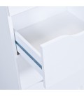 Meuble chiffonnier blanc commode 4 tiroirs 40cm Milano