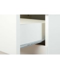Bureau blanc 115cm avec rangement porte + tiroir Milano