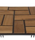 Set de 3 tables d'appoint gigogne en bois de teck massif et métal SULA