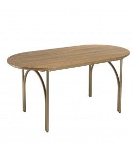 Table à manger bois Peuplier massif 160x80cm couleur naturel MONTEVERDE