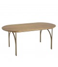 Table à manger bois Peuplier massif 180x90cm couleur naturel MONTEVERDE