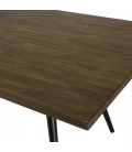 Table à manger 200x100cm bois Acacia massif et pieds métal ERNESTO