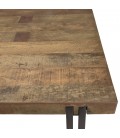 Table à manger bois massif et acier noir 150x90cm SULA
