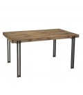 Table à manger bois massif et acier noir 150x90cm SULA