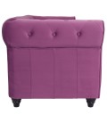 Canapé 3 places capitonné violet Chesterfield en velours - 6 coloris - 