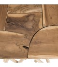 Table d'appoint bois nature - plateau teck massif pieds bois flotté KLARA