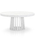 Table ovale extensible à 300cm effet Marbre Eliza - 