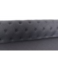 Canapé d'angle à droite style chesterfield tissu gris Foncé Velty - 