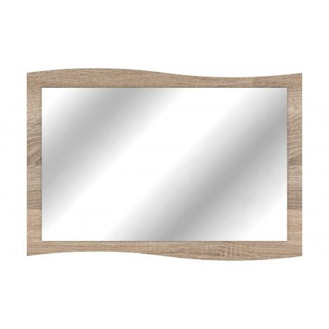 Miroir 90x60cm bois clair et noir Genna - 