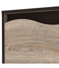 Table de chevet 1 tiroir bois clair et noir 45cm Genna - 