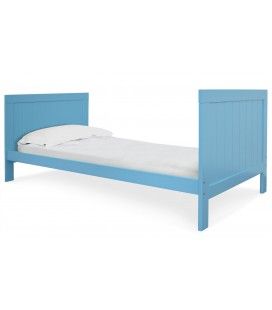 Lit simple pour enfant 90x190cm bleu avec tête de lit Authy - 