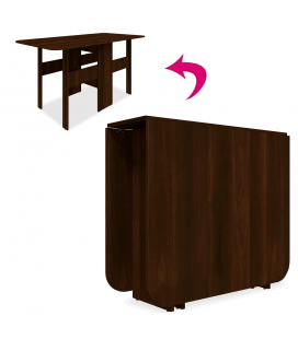 Table rectangulaire extensible bois foncé 180cm Curba