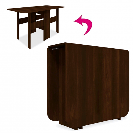 Table rectangulaire extensible bois foncé 180cm Curba - 