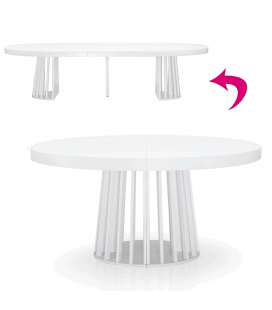 Table ovale blanche extensible à 300cm Eliza