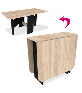 Table gain de place extensible30 à 160cm bois clair Destali