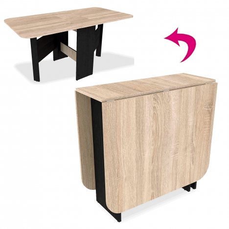 Table gain de place extensible30 à 160cm bois clair Destali - 