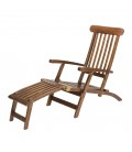 Chaise longue pliante en bois de teck Besuki