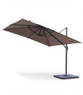 Grand parasol déporté carré 3x3m taupe ou gris