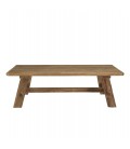 Table basse bois massif rectangle 140x70cm Bastila