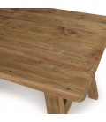 Table en bois massif 140cm pieds évasés Bastila