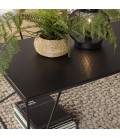Table basse noire en bois et métal 120x60cm Dinodo