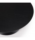 Table basse noire plateau en bois et pied métal 80cm Dinodo