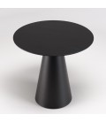 Petite table bout de canapé 50cm en métal et noir Dinodo