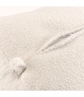 Pouf de sol blanc imitation fourrure 53x53cm BOGOTA