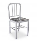 Chaise en aluminium brossé intégral Yealy - 