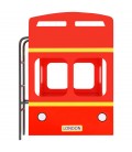Lits superposés 90x200 rouge Bus à impériale London