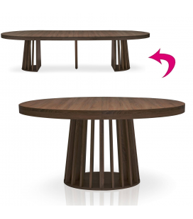 Table ovale extensible à 300cm bois foncé Eliza