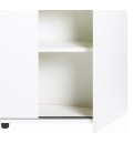 Comptoir de Bar blanc design 134cm + Double porte - 