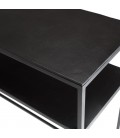 Console 100x35cm aluminium noir pieds métal DODOMA