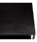 Table basse 80x80cm aluminium noir pieds métal DODOMA