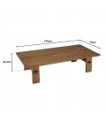 Table basse rectangulaire 140x70cm en bois de teck recyclé SULA