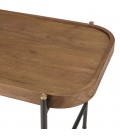 Table basse ovale 85x43cm plateau en bois de teck recyclé SULA
