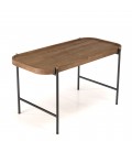 Table basse ovale 85x43cm plateau en bois de teck recyclé SULA