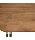 Table à manger ovale 200x105cm plateau bois de teck recyclé SULA