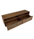 Meuble TV 2 tiroirs 2 niches en bois de teck recyclé SULA
