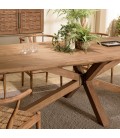 Table à manger rectangulaire 240x100cm en bois teck recyclé SULA