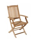 Table extensible de jardin en bois 240cm cm + 4 chaises et 2 fauteuils FUN