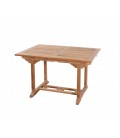 Table extensible de jardin rectangle 180cm + 4 chaises pliantes taupe FUN