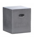 Cube tabouret d'extérieur effet béton PRESTIGE