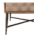 Table basse rectangulaire en bois de manguier 2 tiroirs ANTON