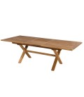 Table d'extérieur en bois de teck massif 180cm + 6 fauteuils assortis NOAH