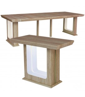 Table extensible en bois 250cm bois chêne Clair Hully