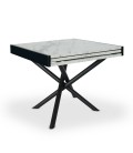 Table carrée 90cm noire extensible à 180cm Livia
